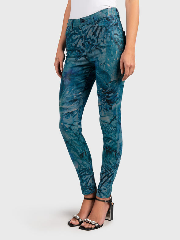 Jeans with floral print - 1