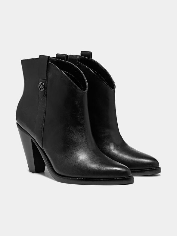GARRIE Black leather western ankle boots - 2