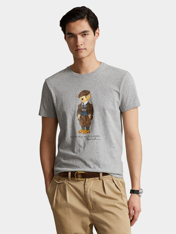 Grey T-shirt with Polo Bear print - 1