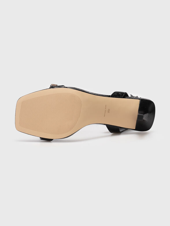 Leather heeled sandals - 5