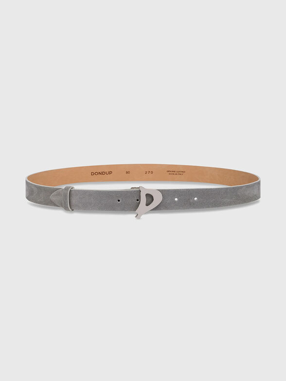 Suede belt with logo detail - 2