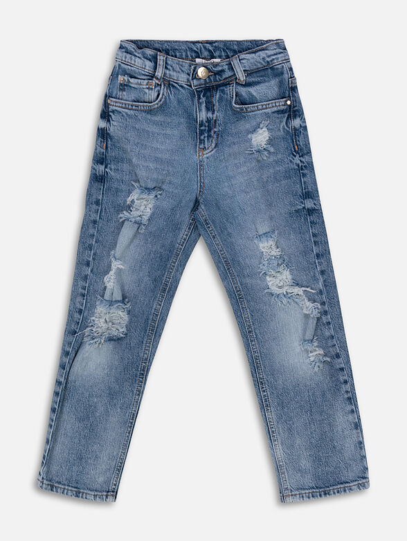 Jeans with distressed effect - 1