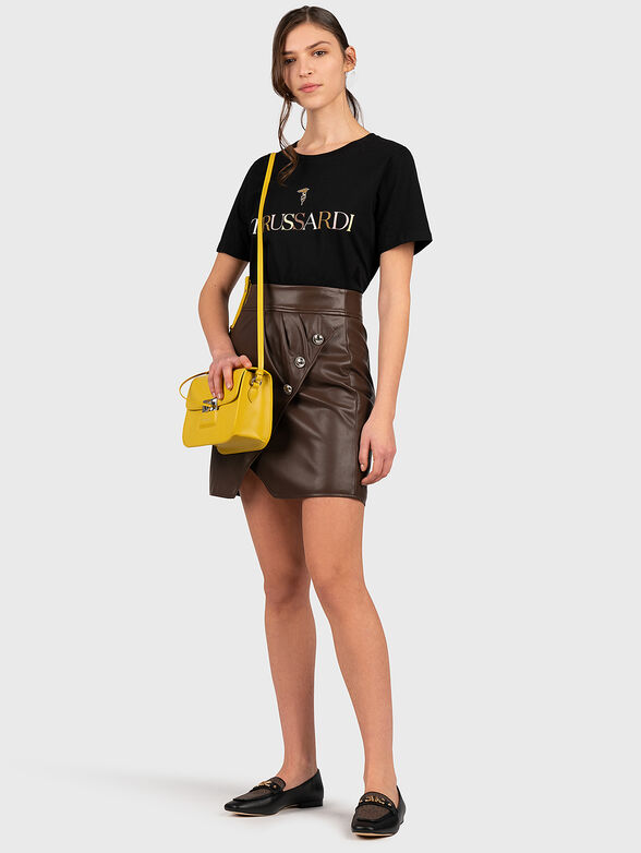 Black T-shirt with multicolor logo print - 2