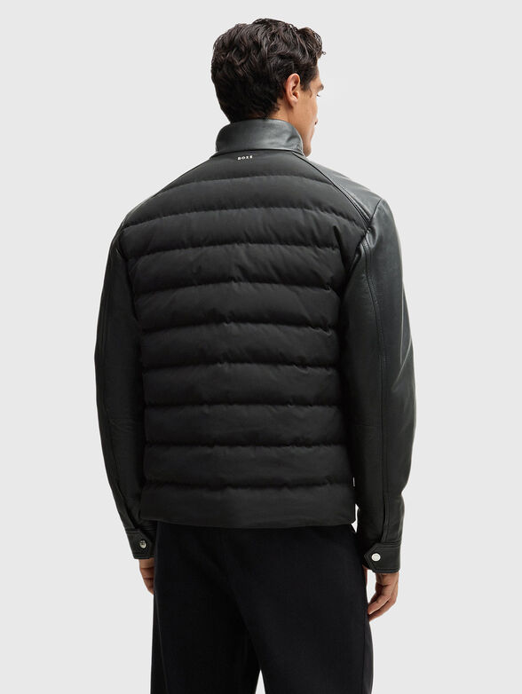 Jacket with quilted effect and contrast sleeves  - 3