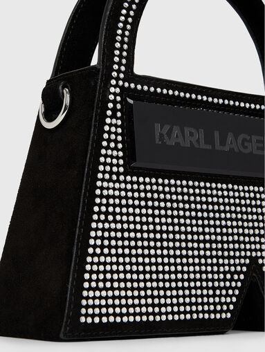 ICON K leather bag with rhinestones - 4