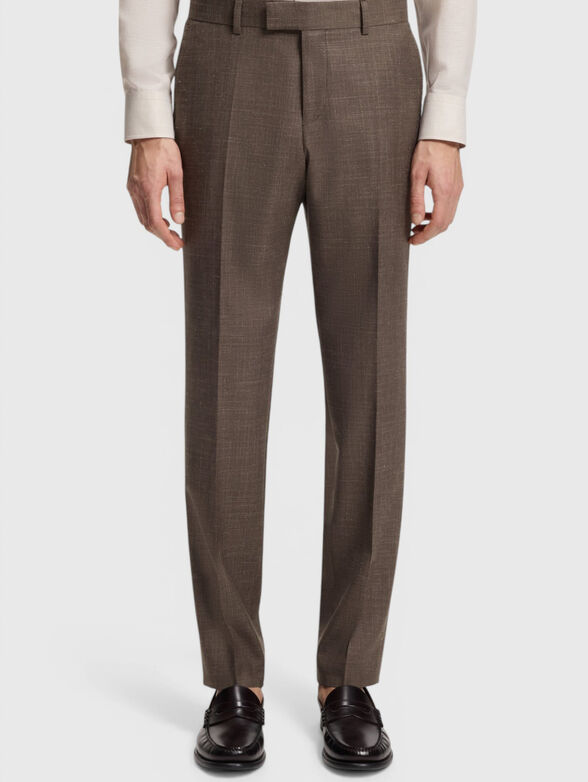 Wool-silk blend pants - 1