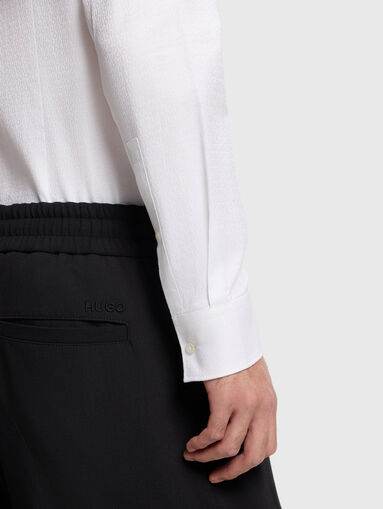 Cotton shirt with a monogrammed logo  - 5