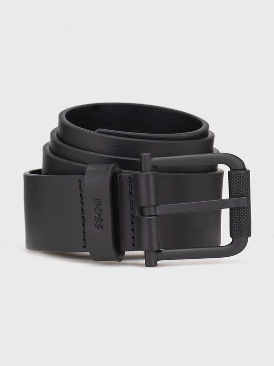 Leather belt with logo detail - 1