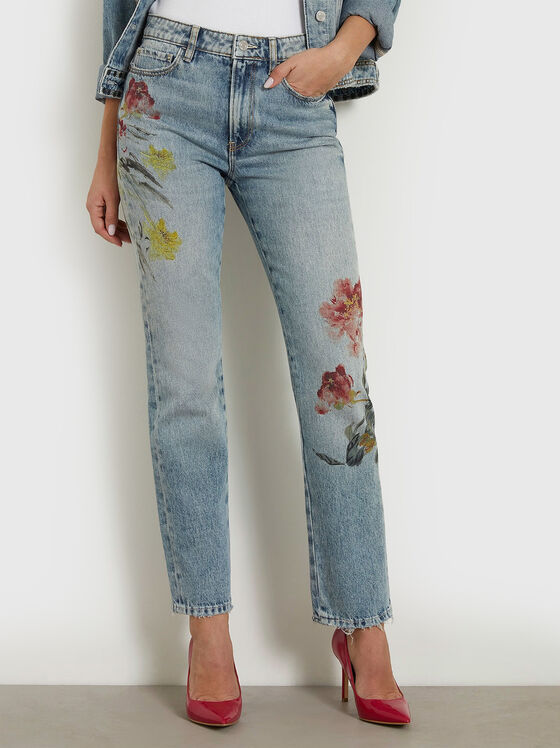 GIRLY jeans with floral print - 1