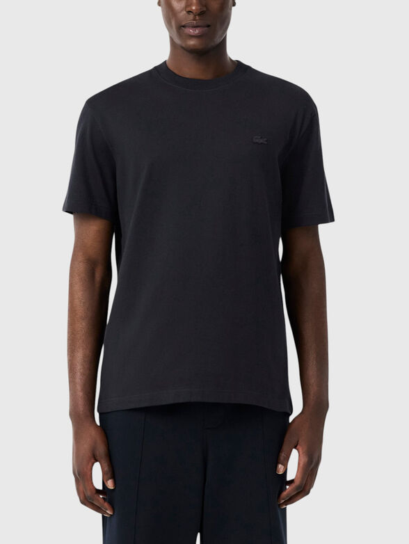 Black T-shirt with print on the back - 1
