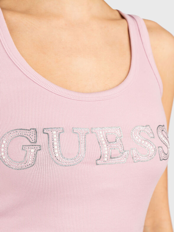 Ribbed top with rhinestones  - 4