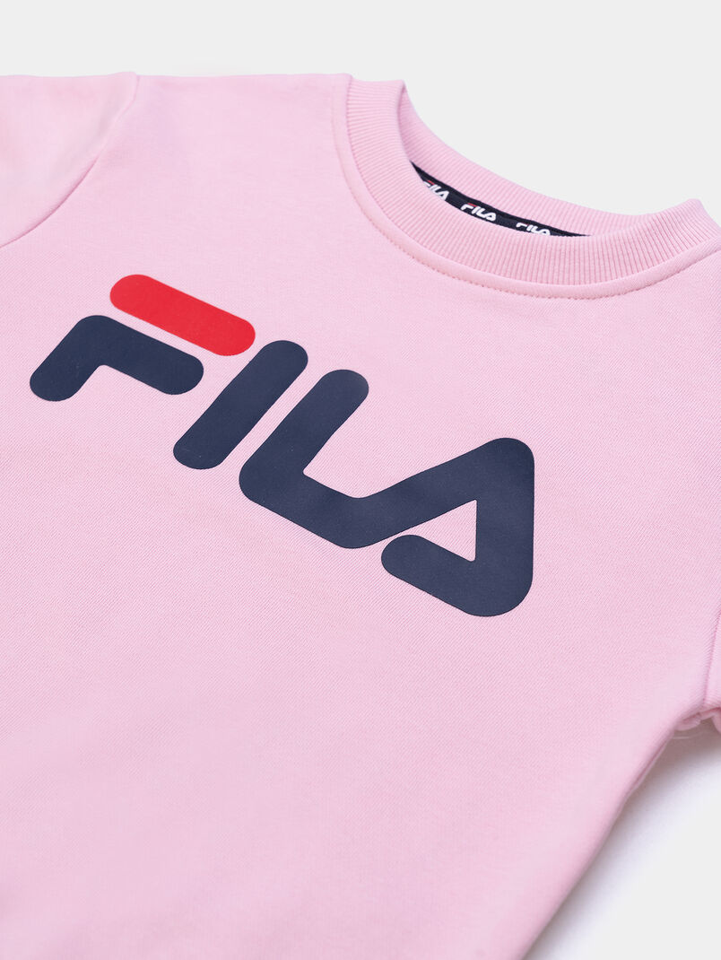 Pink sweatshirt with logo print - 3