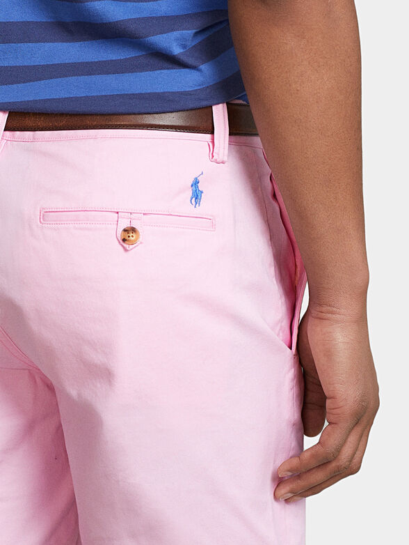 Pink chino shorts - 3