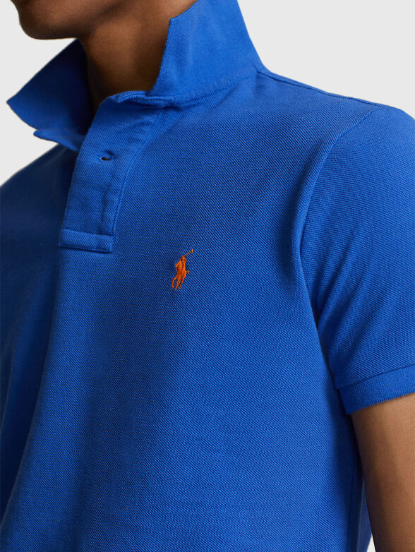 Cotton polo shirt with logo  - 4