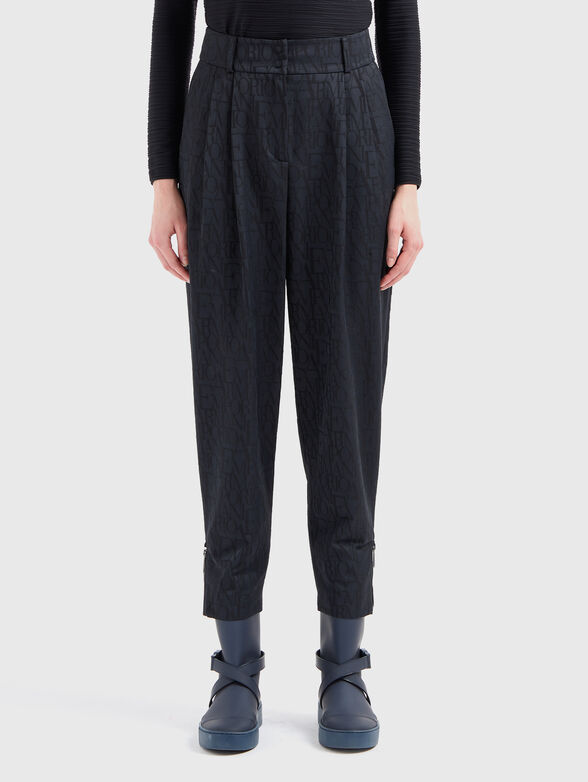 High waisted trousers with print - 1