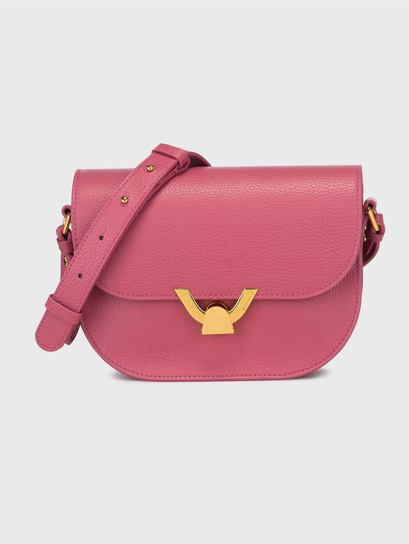 Leather crossbody bag in beige - 1