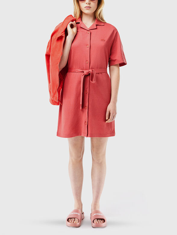 Mini dress with belt - 4