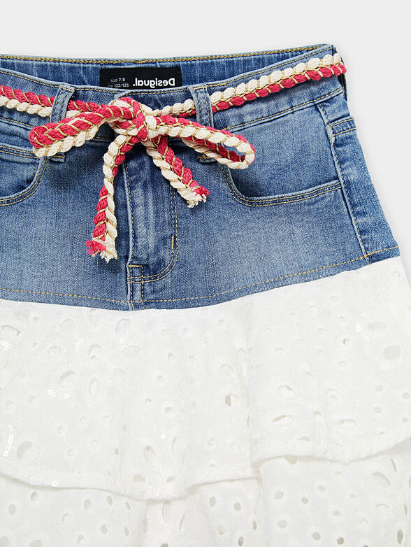 FRAN denim skirt with flounce - 4