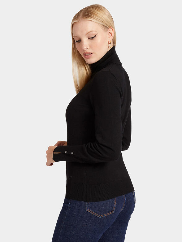 Turtle neck sweater with buttons on the sleeves - 4
