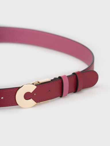 Reversible belt with gold buckle  - 3