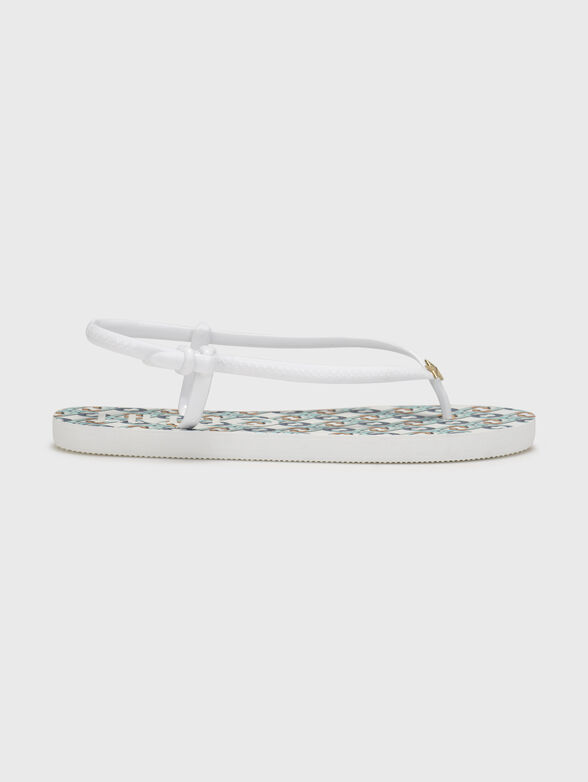 Flip-flops with print in blue color - 1