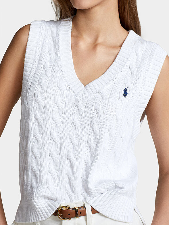 Knitted sleeveless sweater - 4
