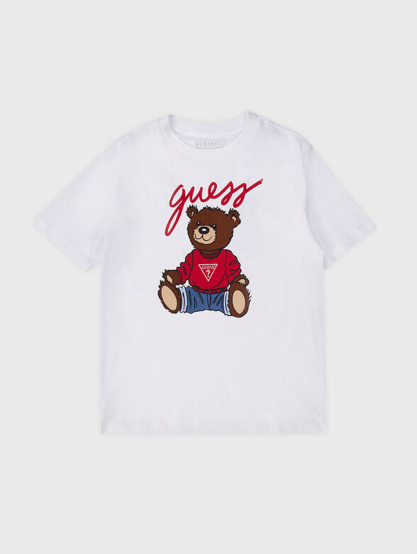 Black T-shirt with contrast print - 1