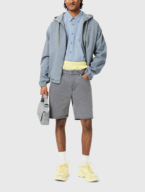 Denim shorts with logo - 6