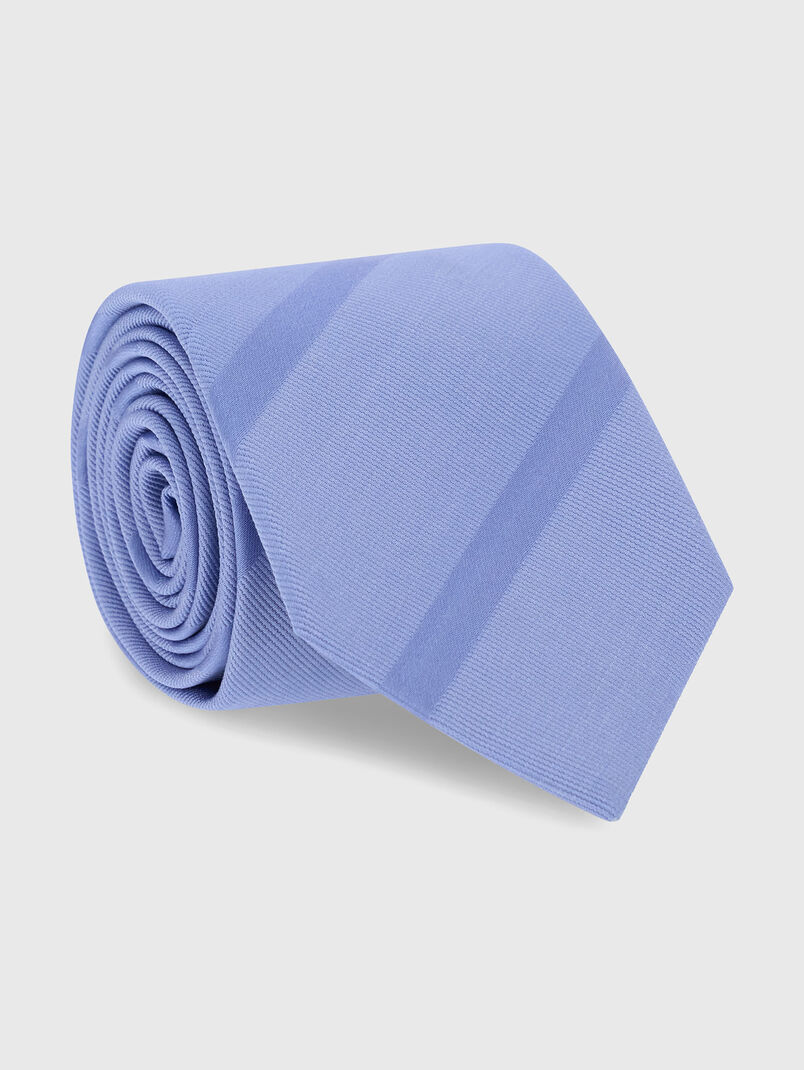 Blue silk-blend tie - 3