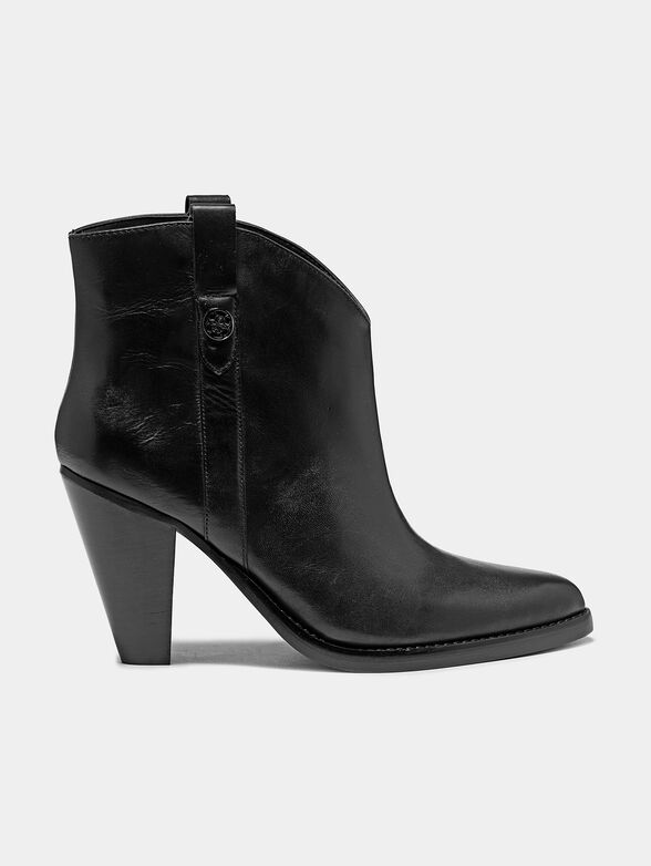GARRIE Black leather western ankle boots - 1