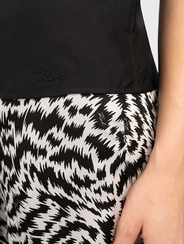 Silk top with animal print - 5