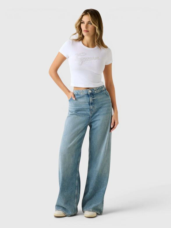 T-shirt with appliqu&eacute;s rhinestone - 2