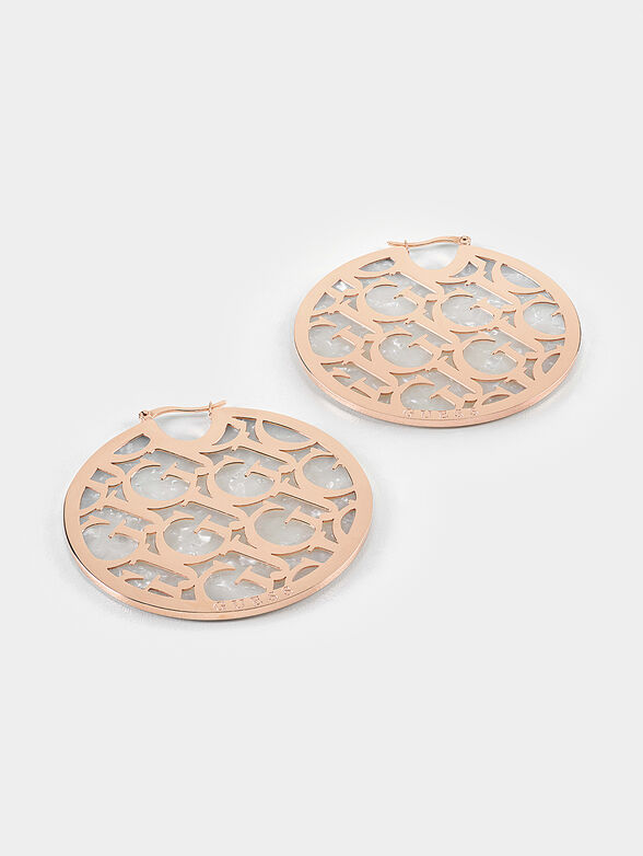 ALL ABOUT LOGO earrings in rose gold color - 1