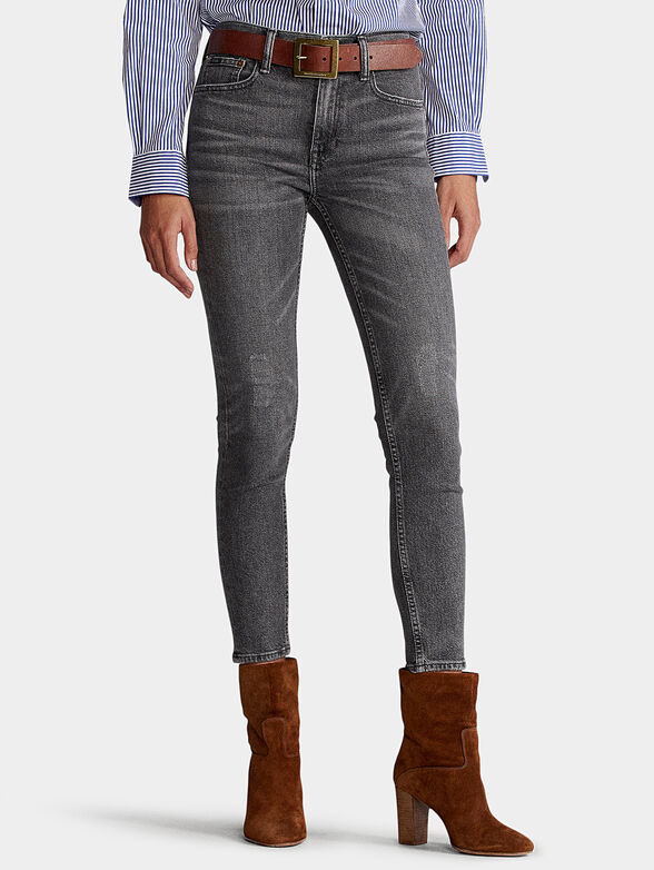 Grey cropped jeans - 1