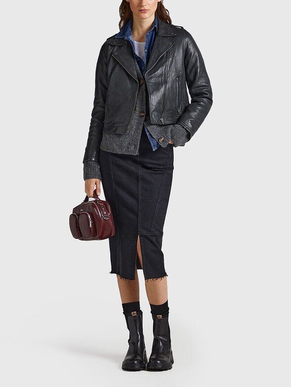 MOON real leather biker jacket - 2