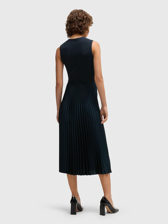 Navy blue midi dress - 2
