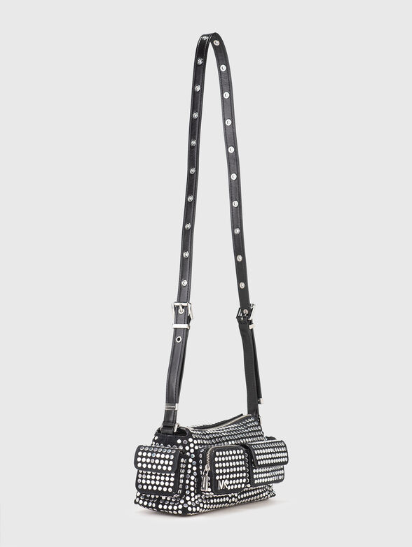 Leather crossbody bag with eyelets - 2