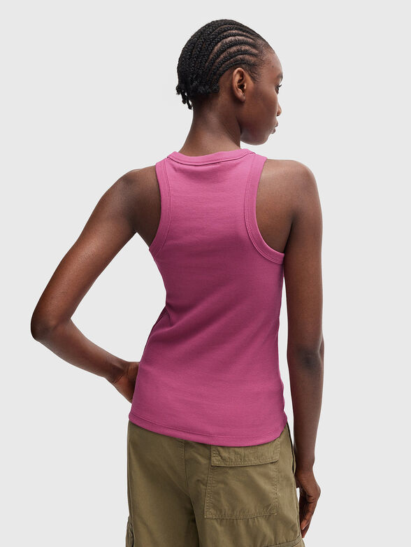 Black elastic rips tank top - 3