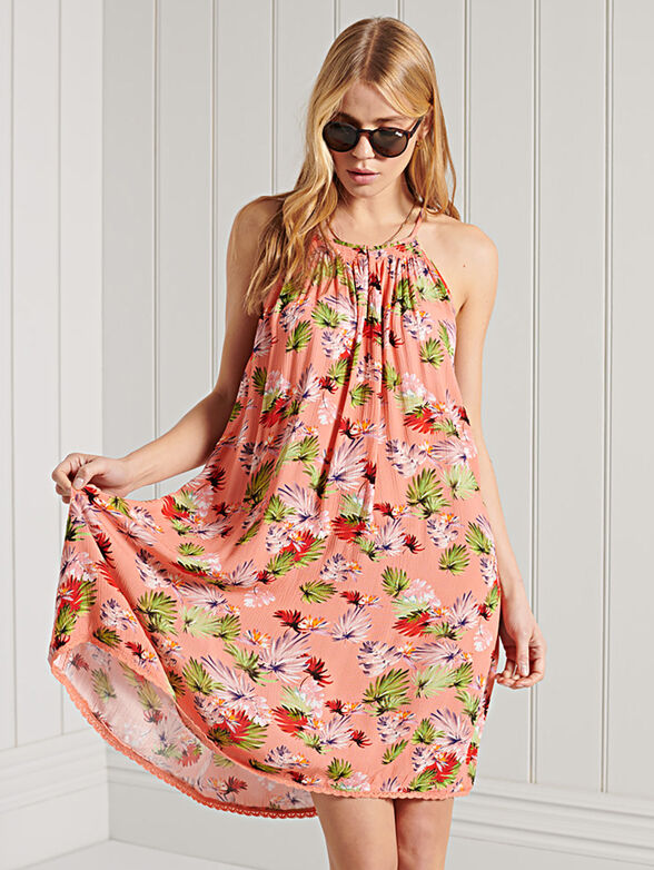 Beach dress with halter neckline - 1