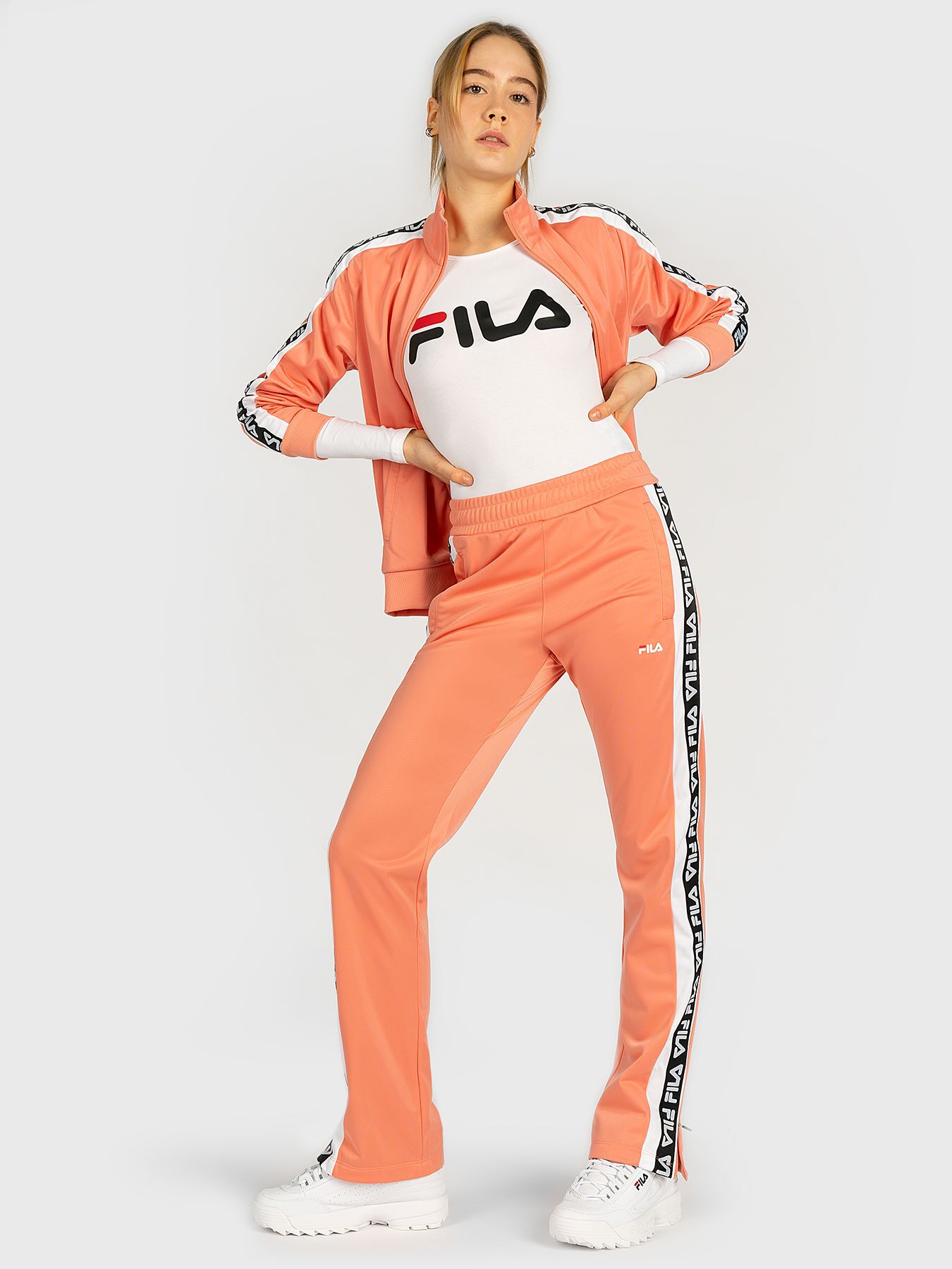 Fila tracksuit womens orange store