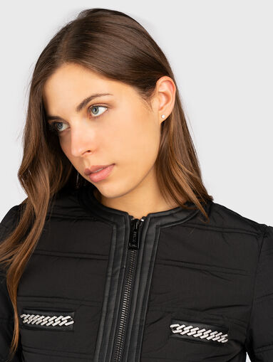 IRENE black jacket with quilted effect - 5