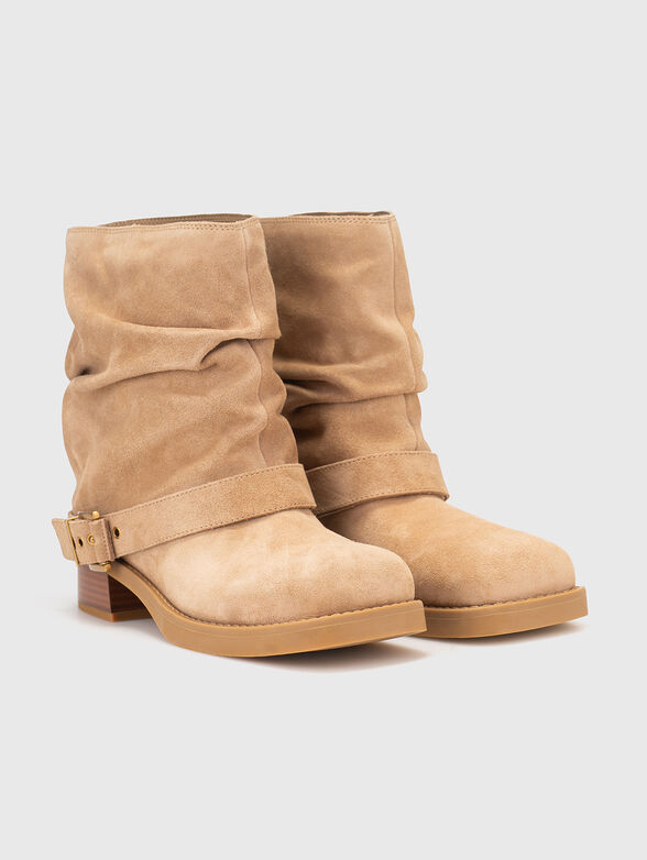 Suede boots with gold details - 2