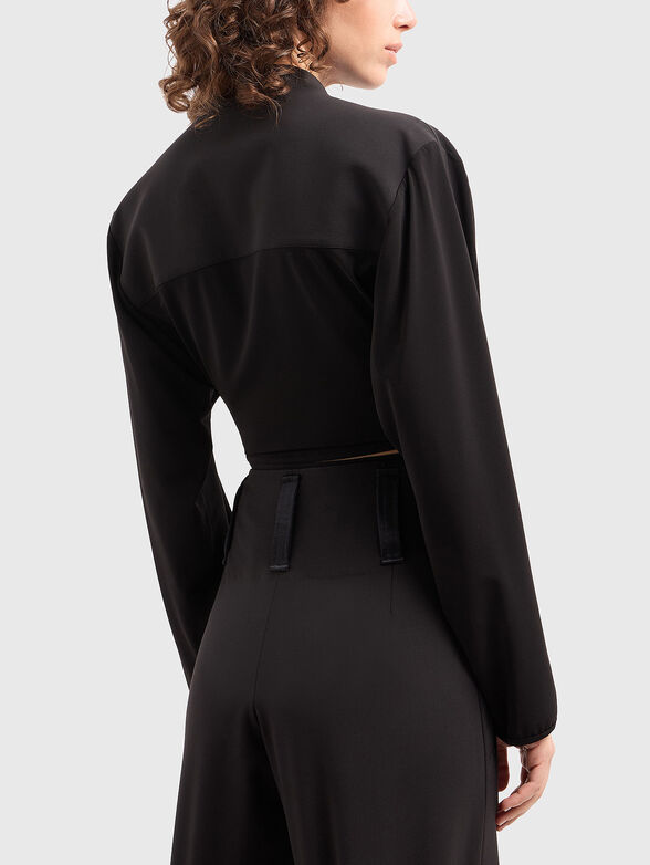 Cropped wool blend blouse - 3