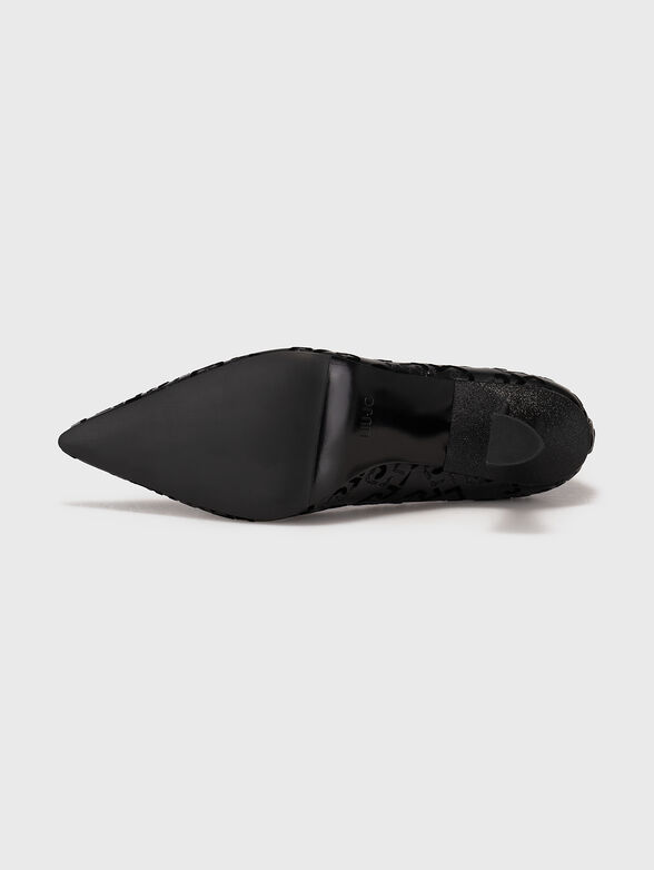 DANA 03 high-heeled shoes with monogram logo print - 5