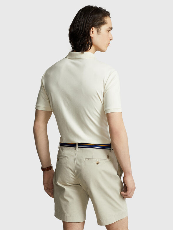 Ecru cotton Polo Shirt  - 3