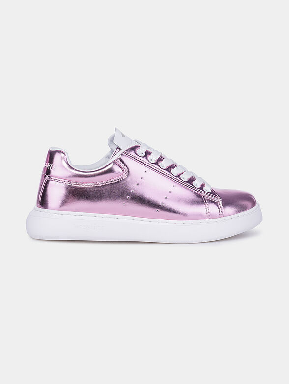 Metallic effect sneakers in pink color - 1