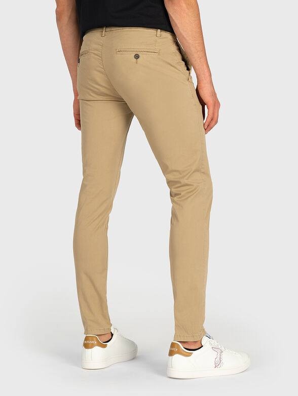 Beige slim trousers - 2