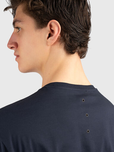Dark blue cotton T-shirt - 4