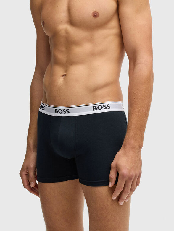 Set of three cotton boxers with logo - 4