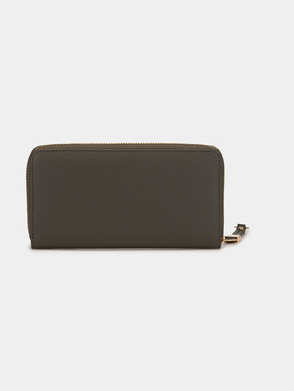 Beige purse with golden logo detail - 2